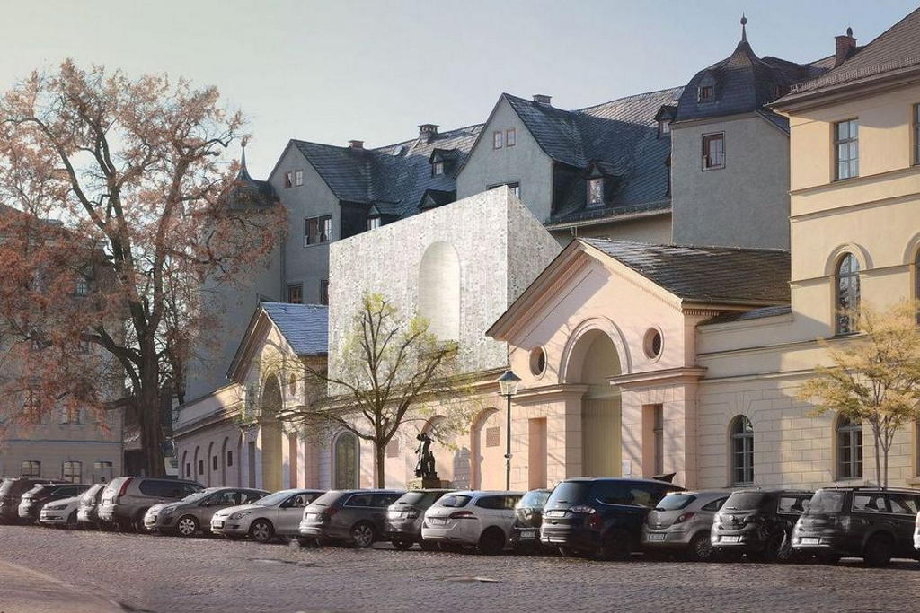 Visualisierung Erlebnisportal Weimar eröffnet am Studienzentrum. Foto: Klassik Stiftung Weimar